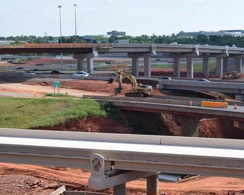 I-235 Broadway Extension Corridoe Widening and I-44 Exchange under construction