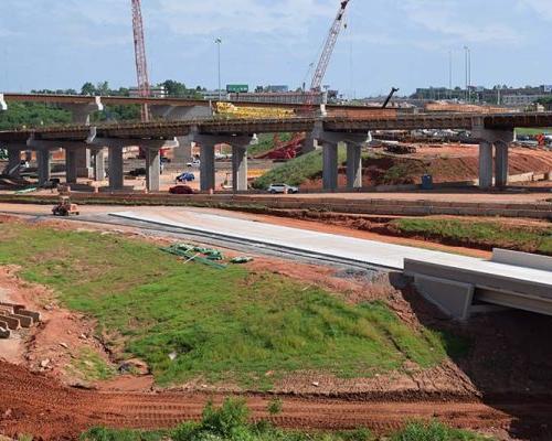 I-235 Broadway Extension Corridoe Widening and I-44 Exchange under construction